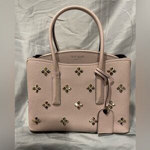 Kate Spade Pink Satchel with Gold Accents
